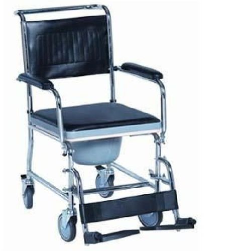 COMMODE WHEELCHAIR WITH DETACHABLE ARMRESTS & FOOTRESTS